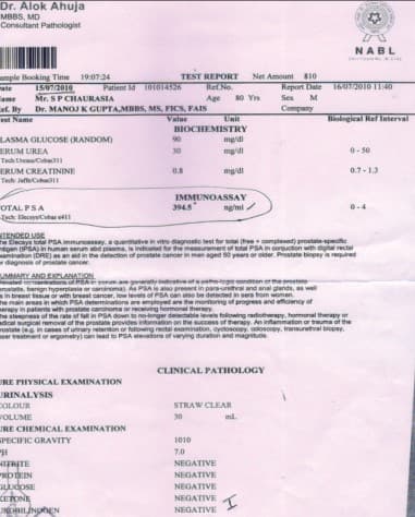 Medical report before Divine Paath