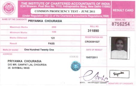 Passed C.A exam in first attempt